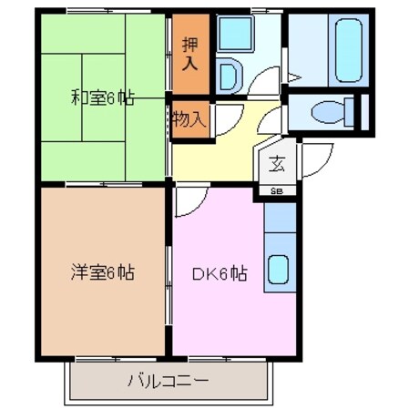 追分駅 徒歩5分 2階の物件間取画像